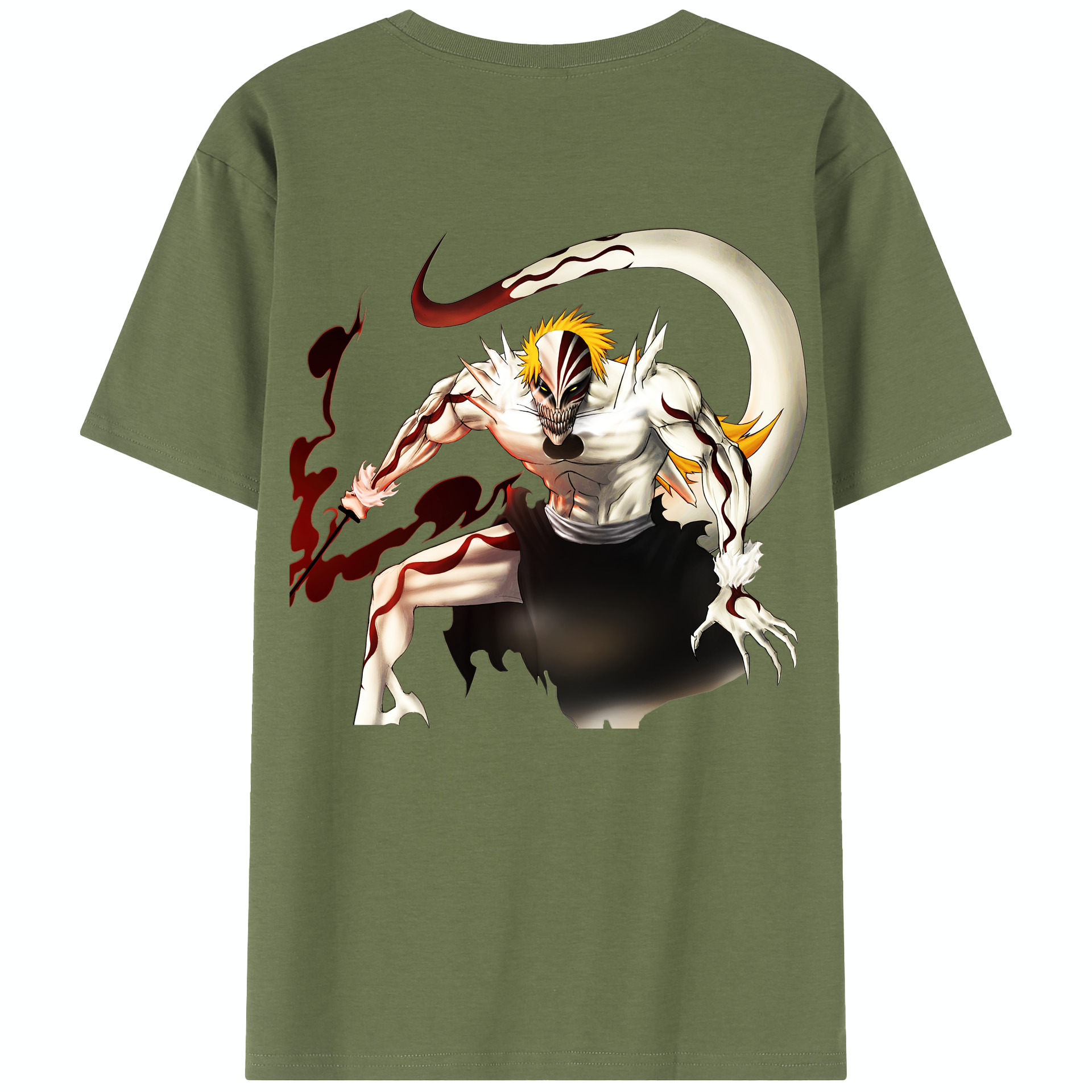（画像用） ブリーチ 黒崎一護（くろさき いちご）BLEACH Kurosaki Ichigo 綿100％半袖Tシャツ（背面プリント）